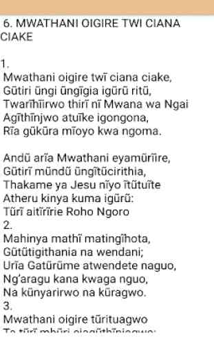 Nyimbo Cia Kiroho - Kikuyu Hymn 1