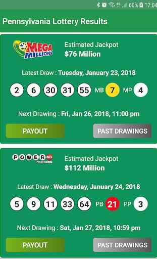 Pennsylvania Lottery Results 1