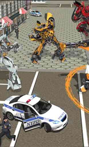 Real Robot Horse Battle:Wild Horse US Police Robot 4