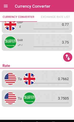 US Dollar To British Pound & Saudi Riyal Converter 2