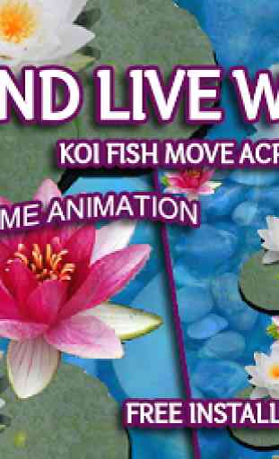 3D Koi Pond Fish Live Wallpaper Theme 1
