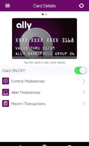 Ally Card Controls 1