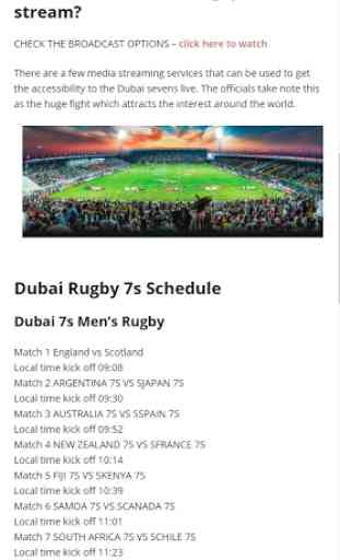 Dubai Rugby Sevens - Live Stream, 2019 Schedule 2
