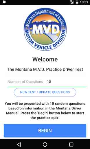 Montana MVD Practice Driver Test 1