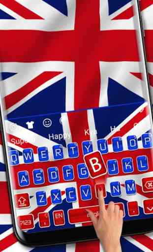Simple British Flag Keyboard Theme ⛳ 2