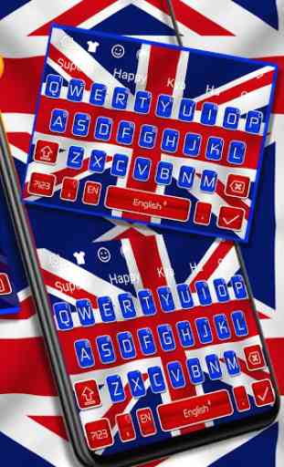 Simple British Flag Keyboard Theme ⛳ 4