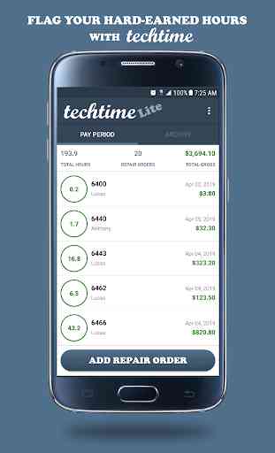 techtime Lite - Repair Order Flat Rate Calculator 1