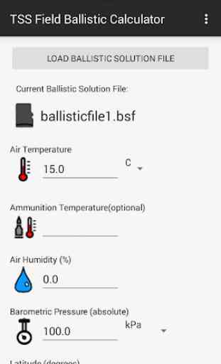 TSS Field Ballistic Calculator 1