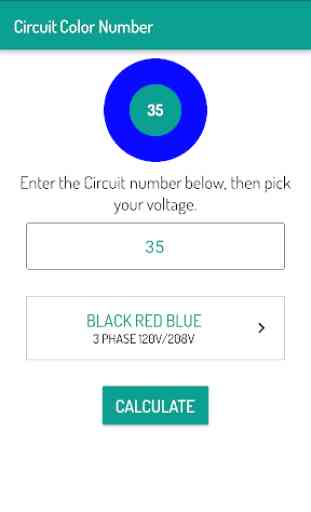Circuit Number Color 1