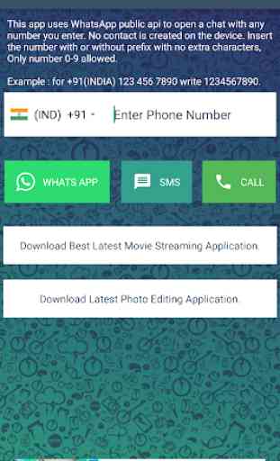 Click & Chat - Open whatapp Chat without Save Num 1