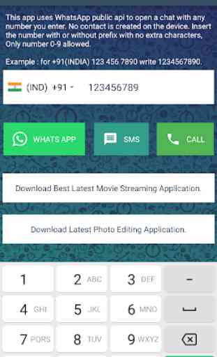 Click & Chat - Open whatapp Chat without Save Num 2