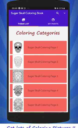 ColorPics: Sugar Skull Coloring Game - FREE 1