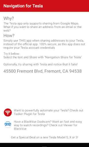 DEPRECATED - Navigation Share for Tesla 1