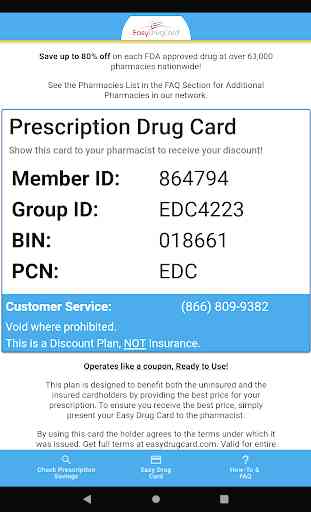 Easy Drug Card 2