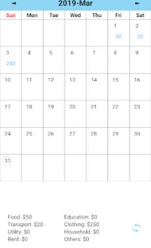 Expense Calendar 1