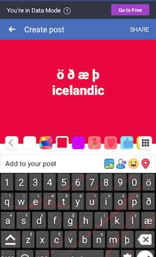 Icelandic English Keyboard  : Infra Keyboard 2