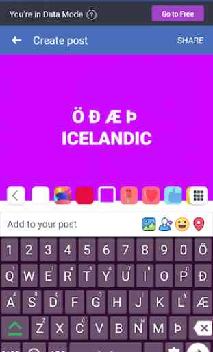 Icelandic English Keyboard  : Infra Keyboard 3