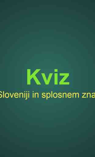 Kviz o Sloveniji in Splošnem znanju 2