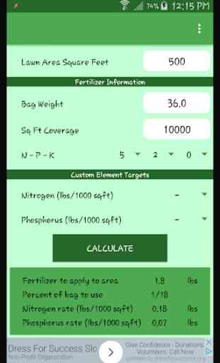 Lawn Fertilization Calculator 1