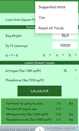 Lawn Fertilization Calculator 3