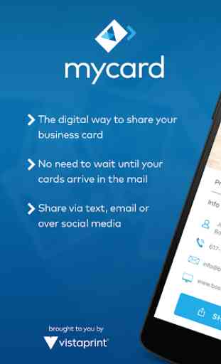 mycard: Send your Vistaprint business card 1