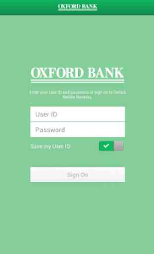 Oxford Bank & Trust for Tablet 1