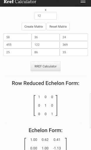 RREF Calculator 2