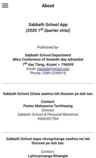 Sabbath School Zirlai (Mizo) 4