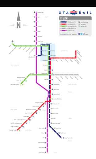Salt Lake City Light Rail Map 1