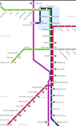 Salt Lake City Light Rail Map 2