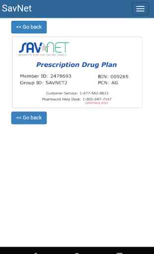 SavNet - Prescription Drug Plan 2