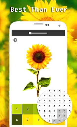 Sunflower Color By Number - Pixel Art 2