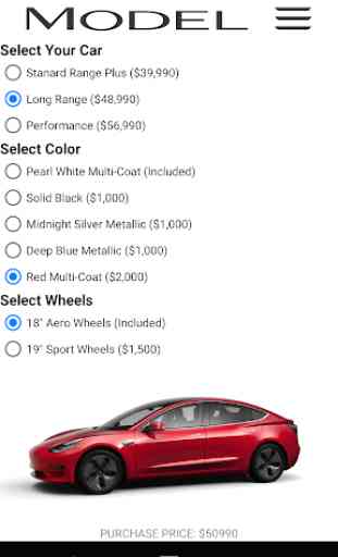 Tesla Model 3 - Cost and Configuration Calculator 3