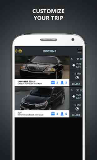 XYZ Ride - Luxury Mobile App 2