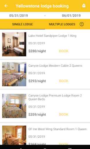 Yellowstone Lodge Booking 2