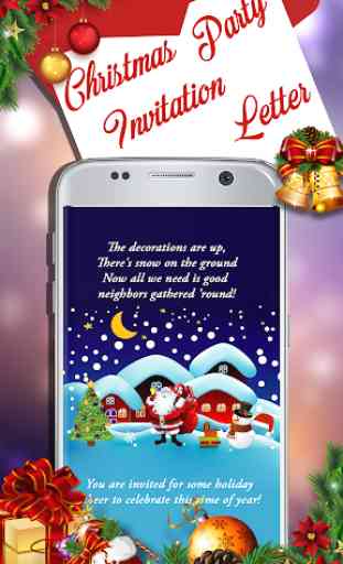 Christmas Party Invitation letter & Cards Maker 4
