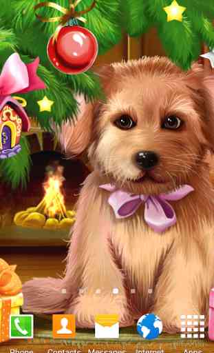 Christmas Puppy Live Wallpaper 1