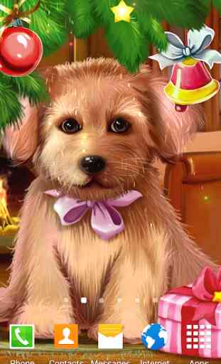 Christmas Puppy Live Wallpaper 2