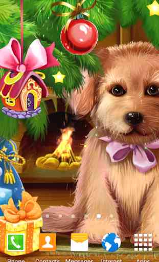 Christmas Puppy Live Wallpaper 3