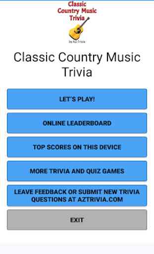 Classic Country Music Trivia 1