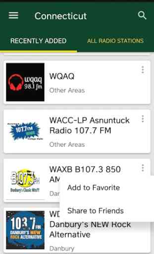 Connecticut Radio Stations - USA 1