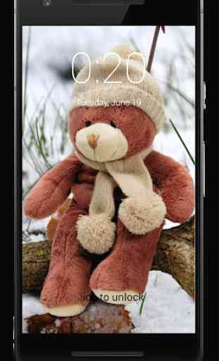 Cute Teddy Bear Lock Screen HD 4