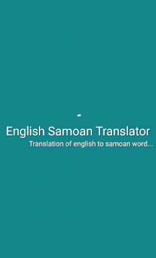 English Samoan Translator 1