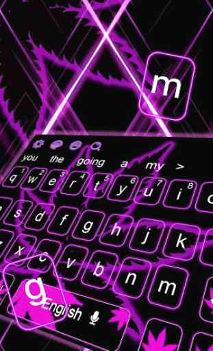Glow Rasta Weed keyboard 2