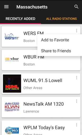Massachusetts Radio Stations - USA 1