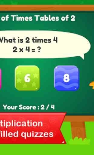 Multiplication Tables : Maths Games for Kids 2