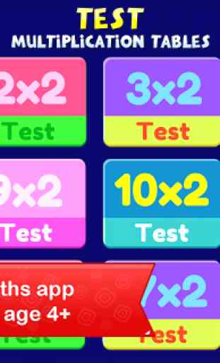 Multiplication Tables : Maths Games for Kids 4