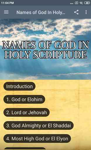 Names of God In Holy Scripture 1