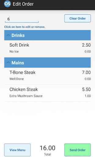 OrderServ Waiter App EPOS 2