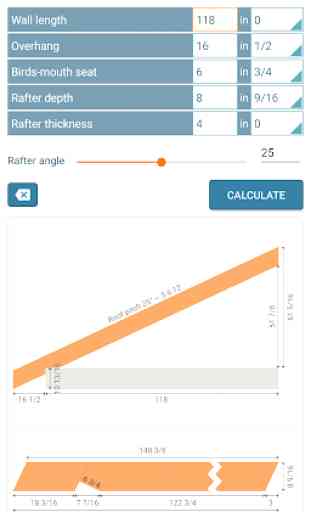 Rafter estimator for roofing with drawing 2